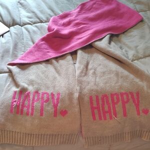 kate spade Pink and Tan Happy Scarf